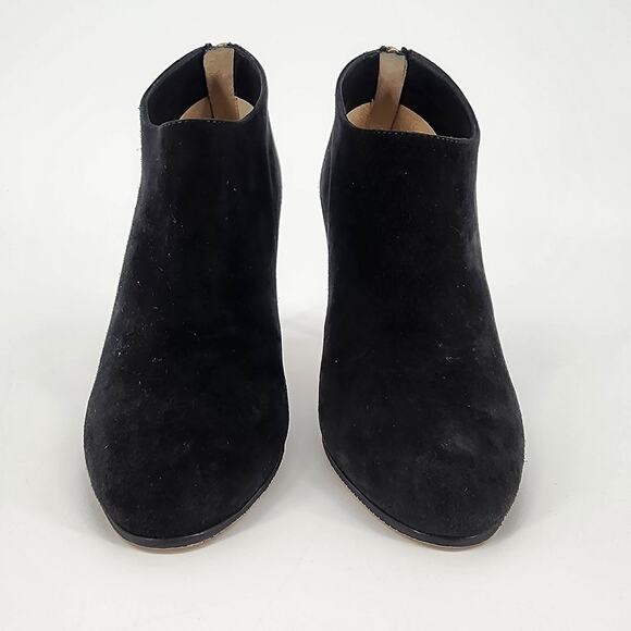Jimmy Choo Black Suede Ankle Booties with Gold Zipper | Women’s 34.5 (US 4.5) - Picture 8 of 15